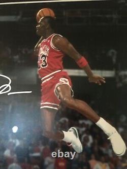 1988 Michael Jordan Signed Gatorade Slam Dunk Photo. PSA/DNA & UD Authenticated