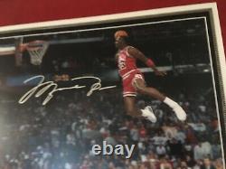 1988 Michael Jordan Signed Gatorade Slam Dunk Photo. PSA/DNA & UD Authenticated