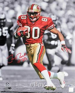 49ers Jerry Rice Authentic Signed 16x20 Vertical Spotlight Photo BAS Witnessed