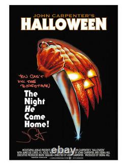 A2 Halloween Poster With Quote Signed by John Carpenter 100% Authentic + COA
