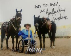 AMBERLEY SNYDER SIGNED 8x10 PHOTO WALK RIDE RODEO MOVIE AUTOGRAPH AUTHENTIC COA
