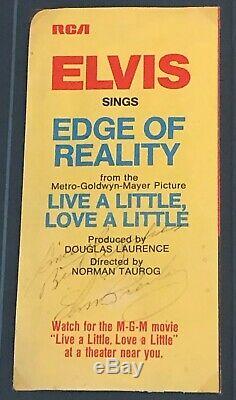 AUTHENTIC 1960's AUTOGRAPHED ELVIS PRESLEY EDGE OF REALITY ASSEMBLAGE