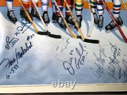 AUTHENTIC 500 Goal Scorers Poster Signed by 17 and Ron Lewis HOWE HULL
