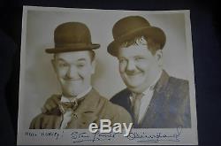 AUTHENTIC SIGNED Laurel & Hardy Photo by Bud Stax' Graves