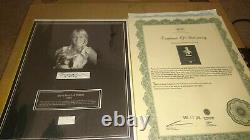 Abba Agnetha Faltskog Hairlock W Photo Autograph Certified Signed Coa Authentic