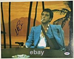 Al Pacino Authentic Signed 11x14 Scarface Photo Table Gun PSA/DNA ITP Autograph