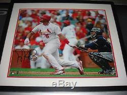 Albert Pujols Signed Upper Deck Authenticated UDA 16x20 Framed Photo STUNNING