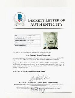 Alec Guinness Star Wars Beautiful Signed Authentic Autograph Photo Beckett COA