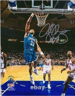 Alonzo Mourning Charlotte Hornets Autographed 8 x 10 Dunk in Teal Photograph