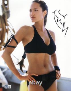 Angelina Jolie Signed 11x14 Photo Tomb Raider Authentic Autograph Beckett
