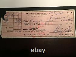 Authentic Lynyrd Skynyrd Ronnie Van-Zant Tour Pay Check, Artimus Signed Picture