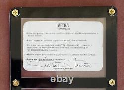 Authentic PERSONALLY SIGNED AFTRA CARD of Icon FARRAH FAWCETT, framed with Photo