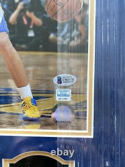 Authentic Stephen Curry Signed 20x14 Framed Photo with Championship Rings
