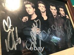 Autographed Authentic NSYNC B&W Picture In Wooden Frame