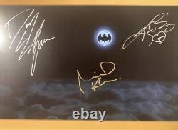 Batman 12X16 Signed by Michael Keaton Kim Basinger and Elfman JSA Authenticated