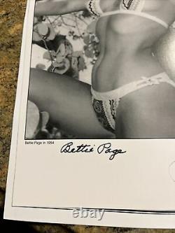Bettie page / bunny yeager, signed 1954 photo withletter of authenticity/and coa