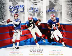 Bills (3) Kelly, Thomas & Reed Authentic Signed 16x20 Photo BAS Witnessed
