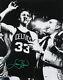 Celtics Larry Bird Authentic Signed 16x20 Photo With Red Auerbach Bas Witnessed
