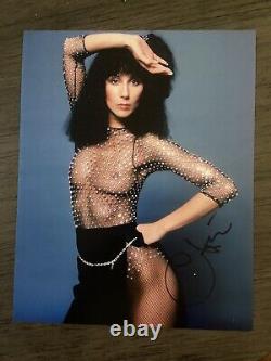 Cher Signed Sexy See Thru Top 8 x10 Signed Photo Authentic Letter