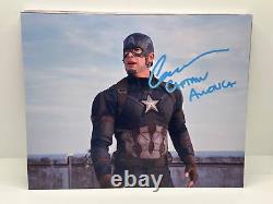 Chris Evans Captain America Inscribed Signed Autographed Photo Authentic 8X10 C