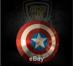 Chris Evans Signed 24 Captain America shield Autograph JSA authenticated