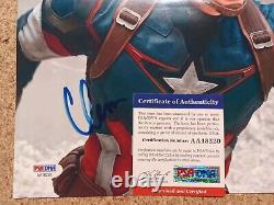 Chris Evans Signed Photo PSA DNA COA Captain America Authentic Auto Avengers
