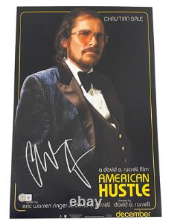 Christian Bale Signed 12x18 Photo American Hustle Authentic Autograph Beckett 2