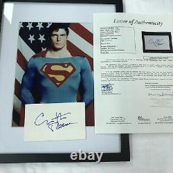 Christopher Reeve 1985 Superman Signed Autograph index card JSA authenticated