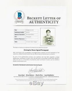Christopher Reeve Superman Real Signed Authentic Autograph Photo Beckett COA LOA
