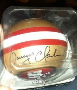 DWIGHT CLARK Signed Autograph SF 49ers Mini Helmet JSA Authenticated WithPhotos