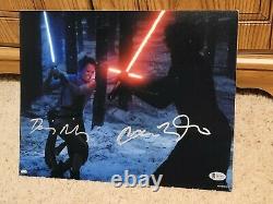 Daisy Ridley & Adam Driver Signed Star Wars 11x14 Photo Topps Authentic Beckett