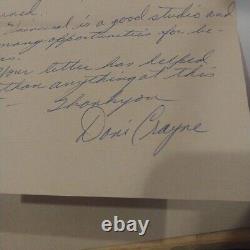 Dani Crayne Fan Club signed Photo, Letter & 2 postmarked envelopes each 1955