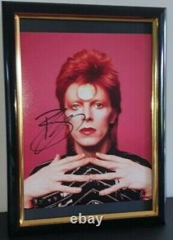 David Bowie Hand Signed Photo With Coa Framed 8x10 Authentic Autograph