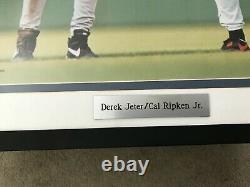 Derek Jeter Cal Ripken Jr Auto Signed Framed 20x24 Steiner MLB Authenticated Pic