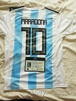 Diego Maradona & Messi signed jersey Certificate of Authenticity & Photo Proof