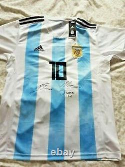 Diego Maradona & Messi signed jersey Certificate of Authenticity & Photo Proof
