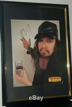 Dimebag Hand Signed Poster With Coa Pantera Framed 8x10 Photo Authentic