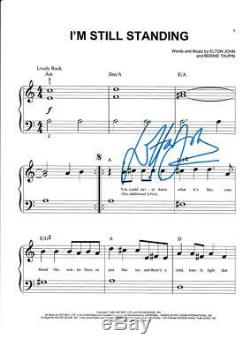 Elton John I'm Still Standing Signed Song Lyrics, Authentic Autograph COA