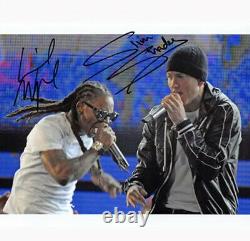 Eminem And Lil Wayne autographed 8x10 photo, signed, authentic, Slim Shady, COA