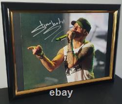 Eminem Hand Signed Photo With Coa Framed 8x10 Authentic Slim Shady