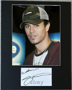 Enrique Iglesias Signed In Person 11x14 Matted Autograph & Photo Authentic