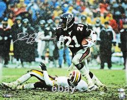 Falcons Deion Sanders Authentic Signed 16x20 Horizontal Photo BAS Witnessed 1