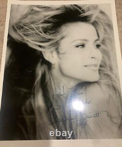 Farrah Fawcett Signed Inscribed B&W Promo Photo Authentic Charlie's Angels