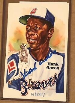 HANK AARON signed / autographed 1983 perez steele post card JSA authenticated