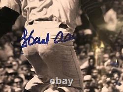Hank Aaron Autographed 3000th Hit 16x20 Photo Steiner And MLB Authenticated