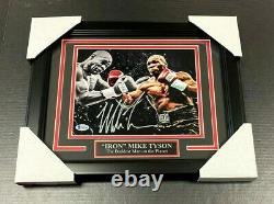 Iron Mike Tyson Authentic Signed Autographed 8x10 Action Photo Framed Bas Coa