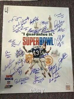 JOE NAMATH (Jets) authentic signed Super Bowl III Pass 16x20 photo JSA COA