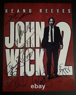 JOHN WICK Chapter 2 Cast(x6) Authentic Hand-Signed Lance Reddick 11x14 Photo