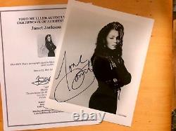 Janet Jackson Hand Signed Autograph LP Authenticated includes TM COA
