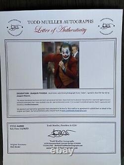 Joaquin Phoenix Joker Signed 8x10 photo Authentic Letter Of Authenticity Ex